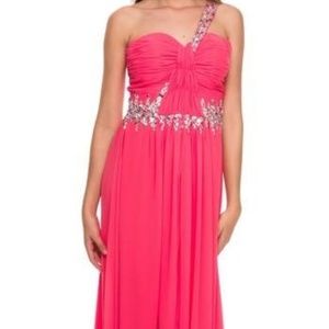NEW! Beautiful One-Shoulder Long Evening Dress